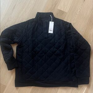 Black Quilted Pullover